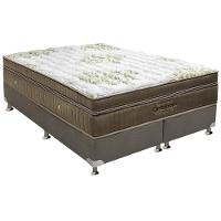 Cama Box King: Colchão Molas Superpocket Ensacadas Ortobom Gold Ultragel + Base Crc Suede Gray (186x198) - 1