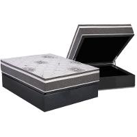 Cama Box Baú Casal: Colchão Espuma D45 Polar D33 Pérola Premium + Base Crc Suede Gray (138x188) - 1
