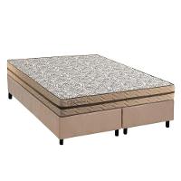 Cama Box King: Colchão Molas Masterpocket Ensacadas Paropas Basic + Base Crc Suede Clean (193x203) - 1