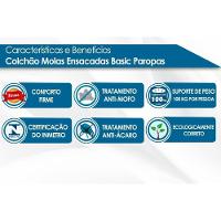 Cama Box King: Colchão Molas Masterpocket Ensacadas Paropas Basic + Base Crc Suede Clean (193x203)