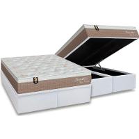 Cama Box Baú King: Colchão Molas Masterpocket Ensacadas Orthoflex Sensitive + Base Crc Courano White (193x203) - 1