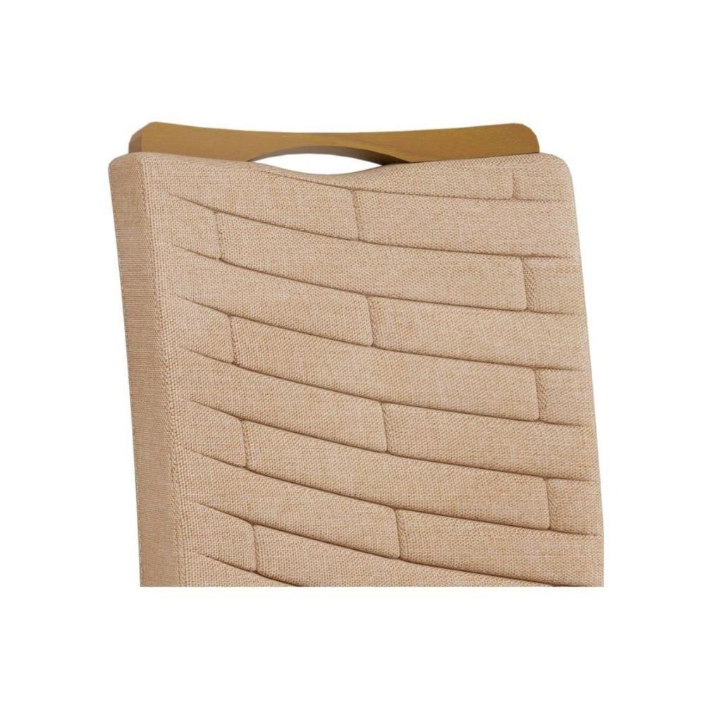 Kit 2 Cadeiras Sala Jantar Julia Cedro Suede Kraft Bege - 3