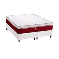 Cama Box Queen: Colchão Molas Ensacadas Polar Rubi + Base Crc Courano White (158x198) - 1