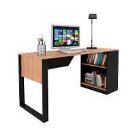 Mesa Multiuso Escritório Me4182 160cm Amêndoa Preto Tecno Mobili - 5