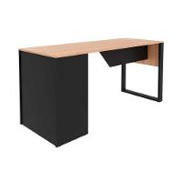 Mesa Multiuso Escritório Me4182 160cm Amêndoa Preto Tecno Mobili - 6