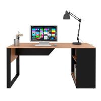 Mesa Multiuso Escritório Me4182 160cm Amêndoa Preto Tecno Mobili - 9