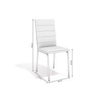 Conjunto Mesa De Cozinha Loire Com Tampo De Madeira 160cm E 6 Cadeiras Amsterdã Cromada Capuccino Kappesberg - 2