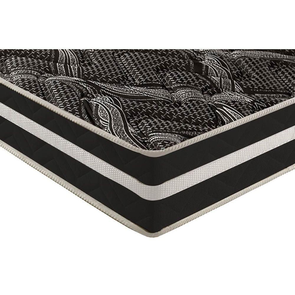 Cama Box Casal: Colchão Ortopédico Paropas D28 - Master Ag80 Black Double Face 25 + Base Crc Suede Black (138x188) - 4