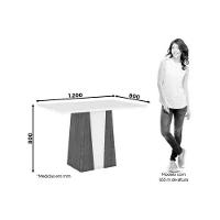 Conjunto Mesa De Cozinha Orus Com Tampo Madeirado 120x80cm E 4 Cadeiras Vita Nature Off White Suede Marrom Henn - 7