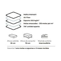 Cama Box Casal: Colchão Molas Masterpocket Ensacadas Plumatex Ecolife + Base Crc Suede Gray (138x188) - 2