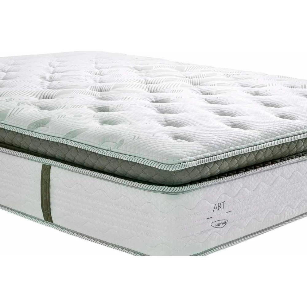 Cama Box Baú Casal: Colchão Molas Masterpocket Ensacadas Herval Imperatore Gold C1655 + Base Crc Suede Gray (138x188x34) - 5