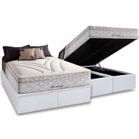 Cama Box Baú King: Colchão Molas Masterpocket Ensacadas Herval Maxspring American + Base Crc Courano White (193x203) - 1