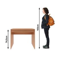 Mesa Escrivaninha Juvenil Com 1 Gaveta Ripada Me4173 Branco Tecno Mobili - 8