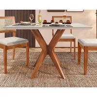 Conjunto Mesa De Cozinha Donna Com Tampo Madeirado Com Vidro 120cm E 4 Cadeiras Rainha Natural Nesher - 6