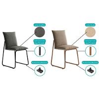 Kit 4 Cadeiras Sala Jantar Soft 1750 4 Uni Rose Linho Areia Carraro - 2