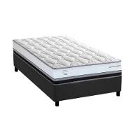 Cama Box Solteirão: Colchão Molas Masterpocket Ensacadas Herval La Playa C1634 + Base Crc Suede Gray (96x203x28) - 1