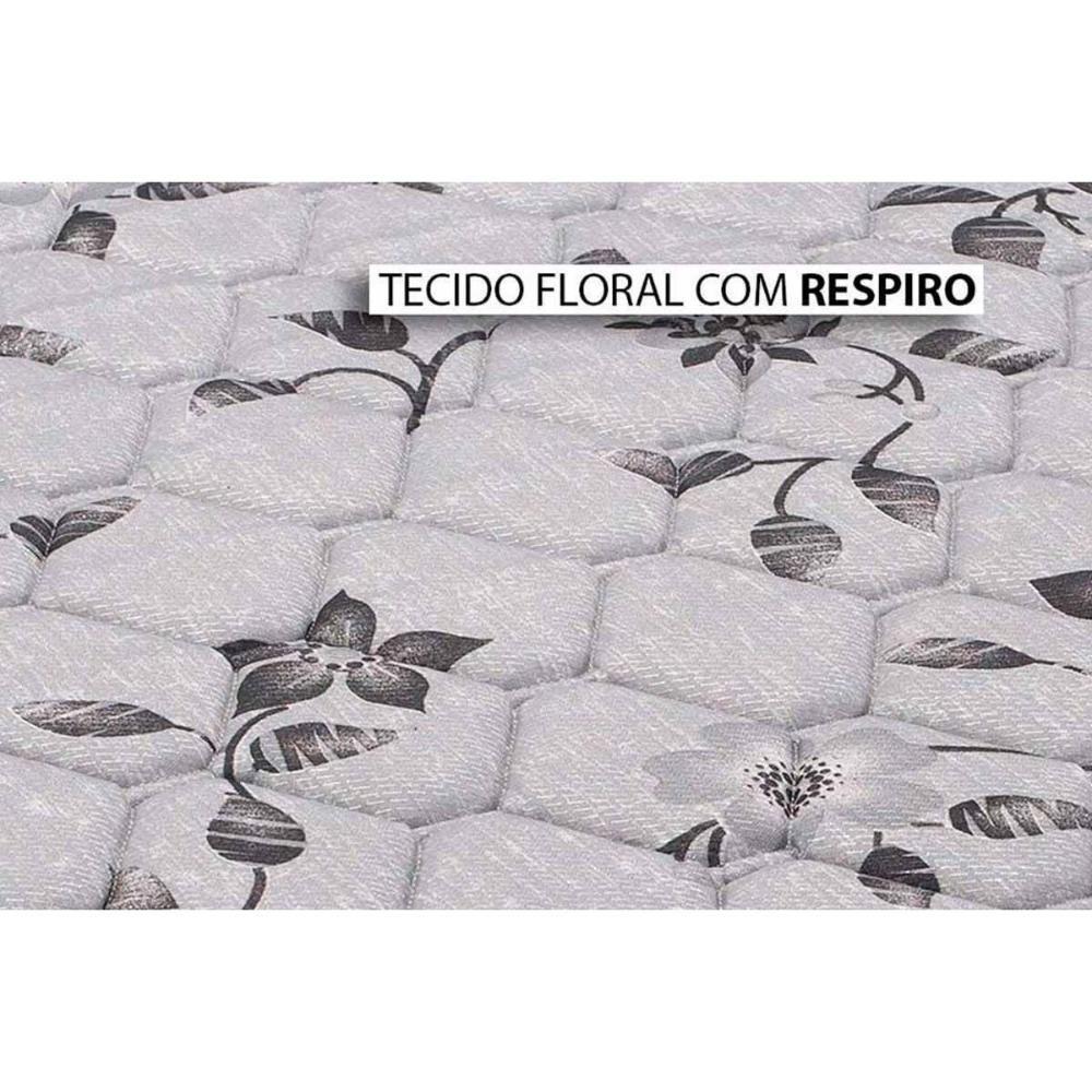 Cama Box Casal: Colchão Ortopédico Herval D28 - Ag65 Ortopedic Black + Base Crc Courano White (138x188) - 2