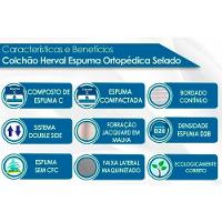 Cama Box Casal: Colchão Ortopédico Herval D28 - Ag65 Ortopedic Black + Base Crc Courano White (138x188) - 10