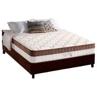 Cama Box Casal: Colchão Molas Ensacadas King Best Brown + Base Crc Suede Brown (138x188) - 1