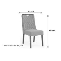 Kit 6 Cadeiras Sala Jantar Bia 6 Un Cedro Suede Kraft - 2