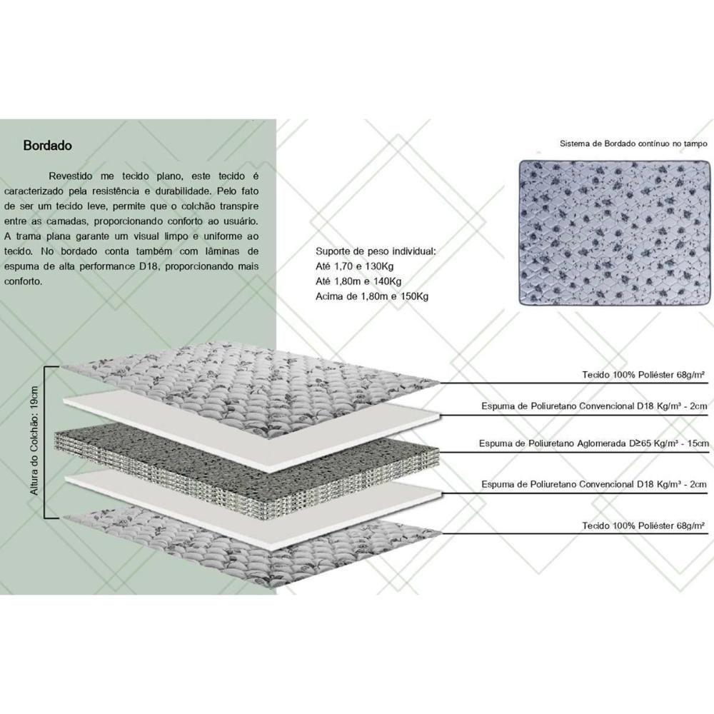 Conjunto Box Casal: Colchão Espuma Herval Compact Ag 65 - Ag Biello + Base Crc Suede Black (138x188) - 7