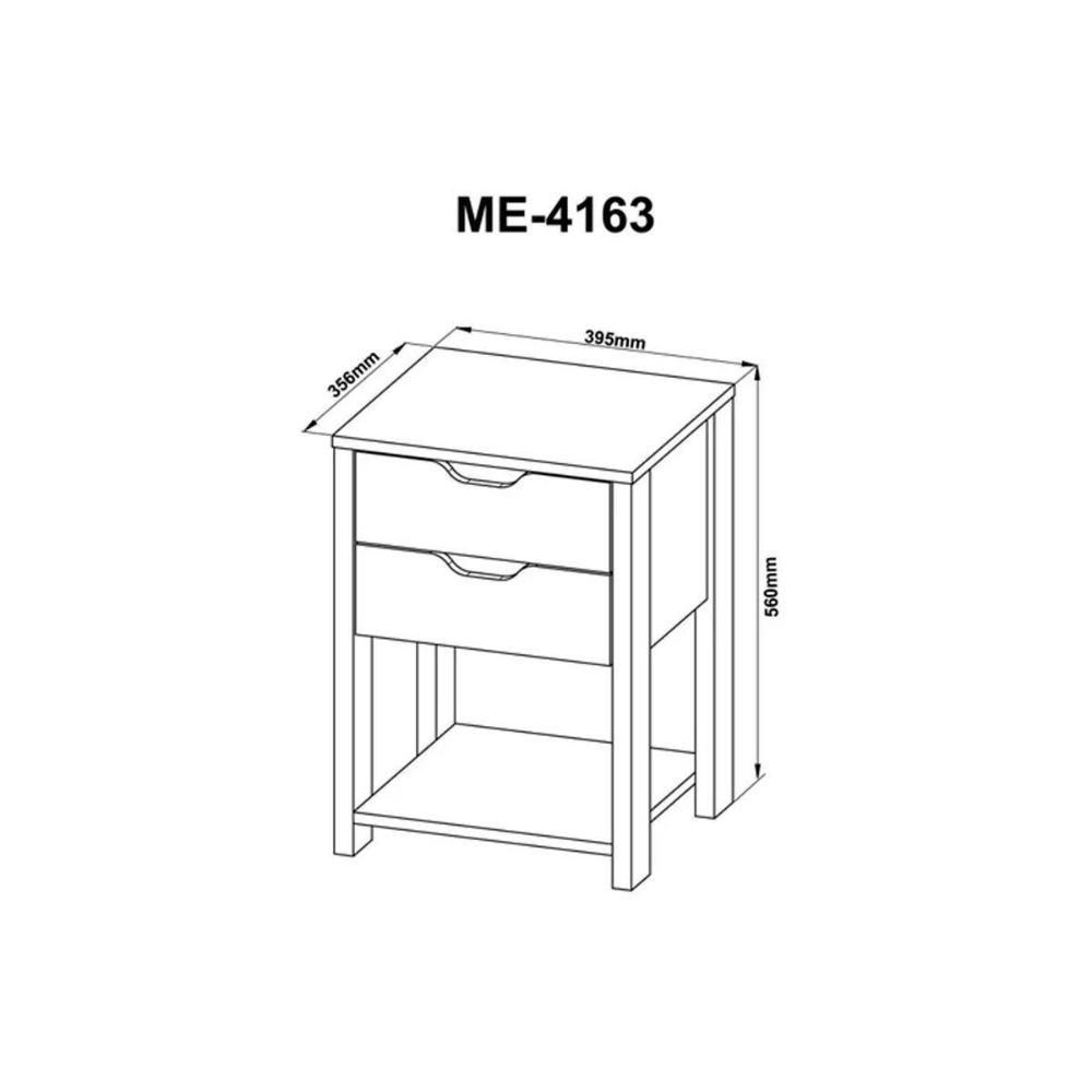 Mesa De Cabeceira Solteiro Gamer Me4163 Com 2 Gavetas Preto Vermelho Tecno Mobili - 4