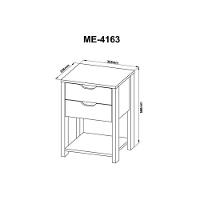 Mesa De Cabeceira Solteiro Gamer Me4163 Com 2 Gavetas Preto Vermelho Tecno Mobili - 4