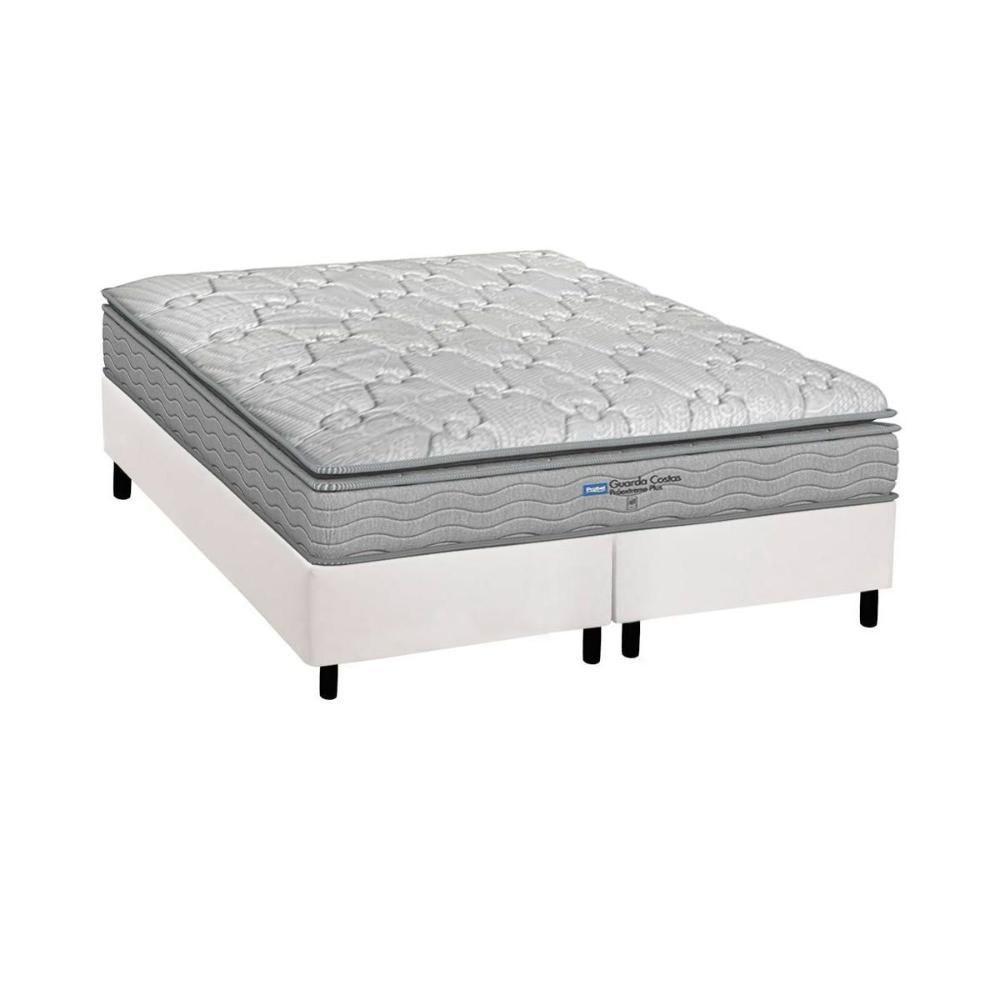 Conjunto Box King: Colchão Espuma Probel D45 Anatômico Guarda Costas Próextreme Plus + Base Crc Courano White (193x203) - 1