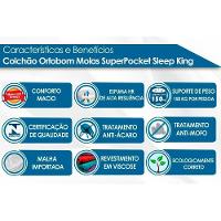 Colchão Molas Ensacadas Superpocket Sleep King Ortopillow (193x203x32) - Ortobom - 2