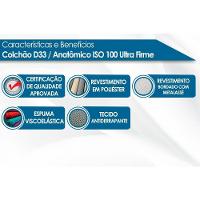 Cama Box Solteiro: Colchão Ortopédico Ortobom D33 Anatômico Iso 100 Ultra Firme + Base Crc Suede Black (78x188)