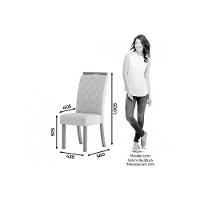 Conjunto Mesa De Cozinha Orus Com Tampo Madeirado 120x80cm E 4 Cadeiras Bella Nature Off White Suede Marrom Henn - 6