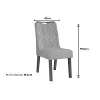 Kit 4 Cadeiras Sala Jantar Stela 4 Un Ipe Suede Kraft - 2