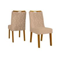 Kit 2 Cadeiras Sala Jantar Stela 2 Un Ipe Linho Saara Bege - 1