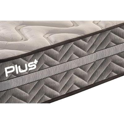 Cama Box Queen: Colchão Espuma D45 Paropas Pasquale Plus Gray + Base Crc Suede Black (158x198)
