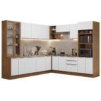 Armário De Cozinha Completa 566cm Veludo Lux Madesa 01 Rustic/Branco Veludo - 2