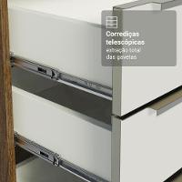 Armário De Cozinha Completa 566cm Veludo Lux Madesa 01 Rustic/Branco Veludo - 6