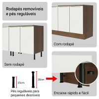 Armário De Cozinha Completa 566cm Veludo Lux Madesa 01 Rustic/Branco Veludo - 9