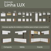 Armário De Cozinha Completa 566cm Veludo Lux Madesa 01 Rustic/Branco Veludo - 10