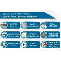 Cama Box Baú Queen: Colchão Molas Bonnel Polar Superlastic Diamond + Base Crc Suede Black (158x198) - 2