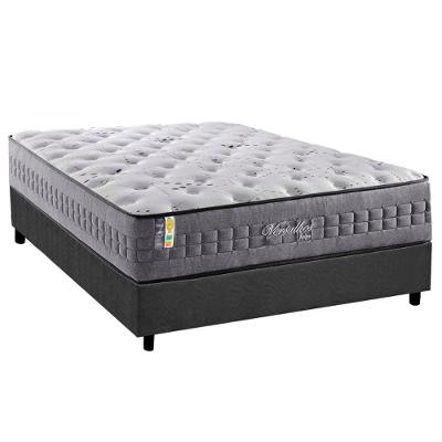 Cama Box Casal: Colchão Molas Masterpocket Ensacadas Versalhes + Base Crc Suede Gray (138x188)