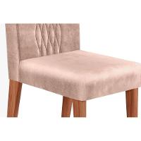 Kit 4 Cadeiras Sala Jantar Lia 4 Un Freijó Suede Kraft