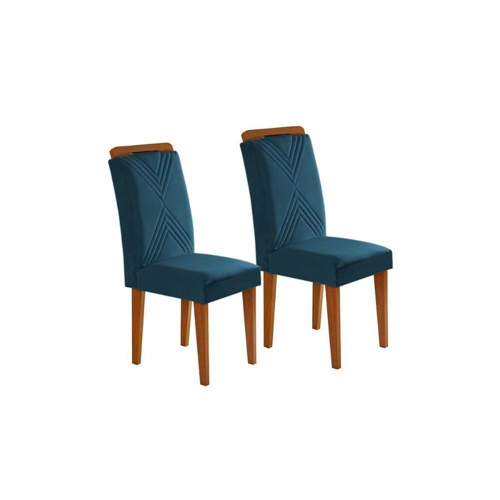 Kit 2 Cadeiras Sala Jantar Amsterdã 2 Un Madeira Capuccino Linho Bege Turim Rufato - 10