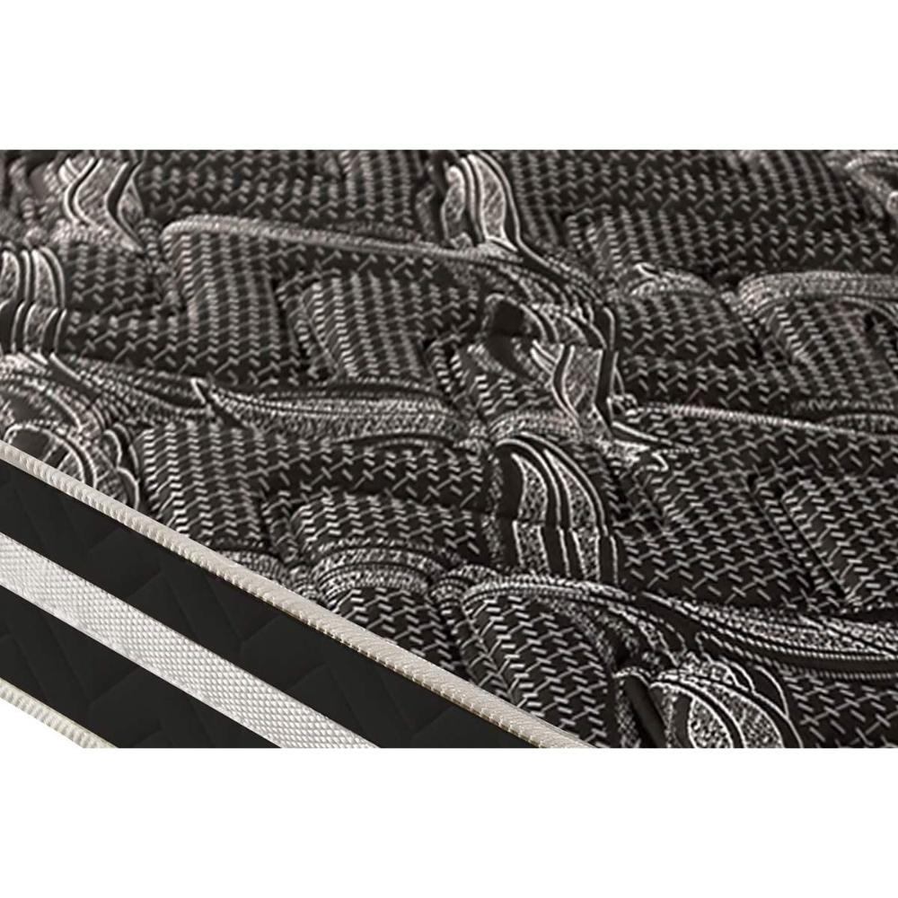 Conjunto Box Baú Queen: Colchão Molas Paropas D28 - Master Ag80 Black Double Face 25 + Base Crc Suede Black (158x198) - 5