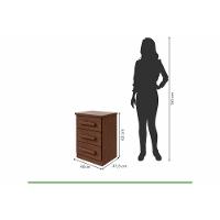 Mesa Cabeceira Infantil Baião Com 3 Gavetas Frassino Lopas - 5