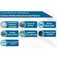 Colchão Solteiro Molas Ensacadas Masterpocket Pleasure Space Pillow Top (88x188x33) - Orthoflex - 2