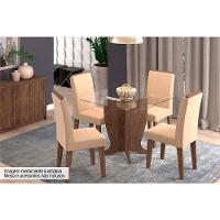 Kit 4 Cadeiras Sala Jantar Milena 4 Un Marrocos Suede Bege Cimol - 5