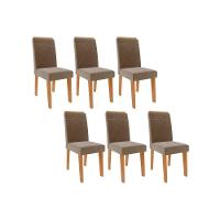 Kit 6 Cadeiras Sala Jantar Taís 6 Un Nature Joli Cimol - 1