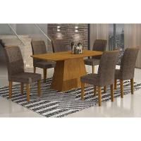 Kit 6 Cadeiras Sala Jantar Lunara 6 Un Imbuia Suede Creme Rufato - 4