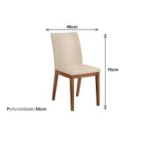 Kit 6 Cadeiras Sala Jantar Vitória 6 Un Ipe Suede Creme - 2