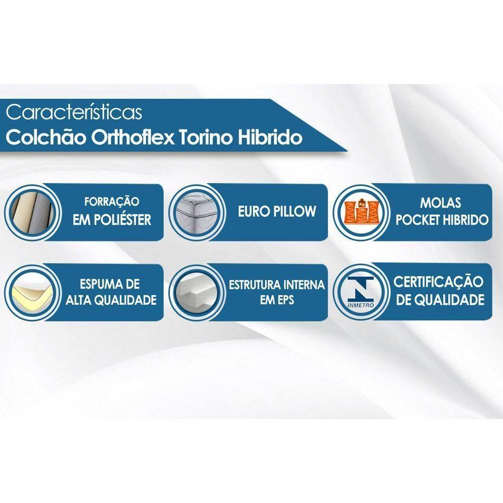 Colchão King Molas Ensacadas Masterpocket Torino Ibrido (193x203x32) - Orthoflex - 2